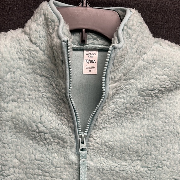 NWT - Carter’s Sherpa Fleece Pullover, Light Blue - Size 10 - Picture 5 of 8